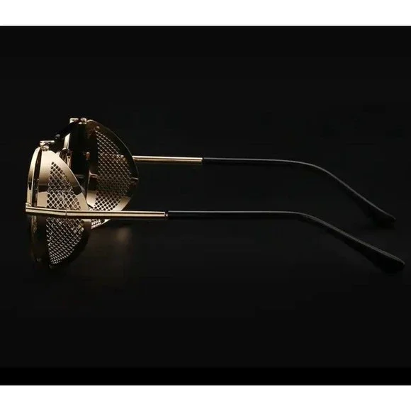 MUSELIFE Retro Round Metal Sunglasses Steampunk Men Women Brand Designer Glasses - Picture 3 of 8